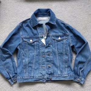 ASOS Petite medium wash oversized denim jacket